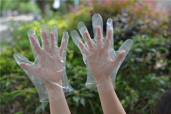 Buy cheap PE Household Daily Oil Proof 0.6g Disposable Hand Gloves from wholesalers