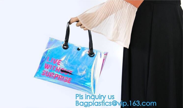 lady woman cosmetic PVC handbag, Fashion Clear Plastic PVC Handbags for Women, Handbags PVC cosmetic bag, HANDLE, CARRIE