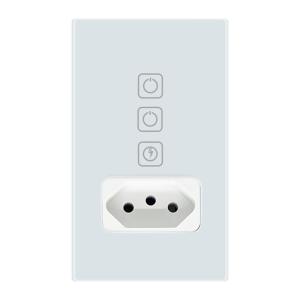 China Brazilian Smart Socket Switch Wi-Fi Connected 2 Gang Wall Outlet 10A on sale