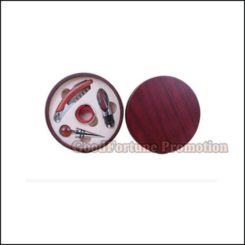 Buy cheap Promotioal 4pcs set wood stainless steel bottle opener corkscrew stopper wood case from wholesalers