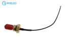 Rp Sma Female Bulkhead Mount To IPX U.Fl Female Mini Connector 1.32mm Pigtail