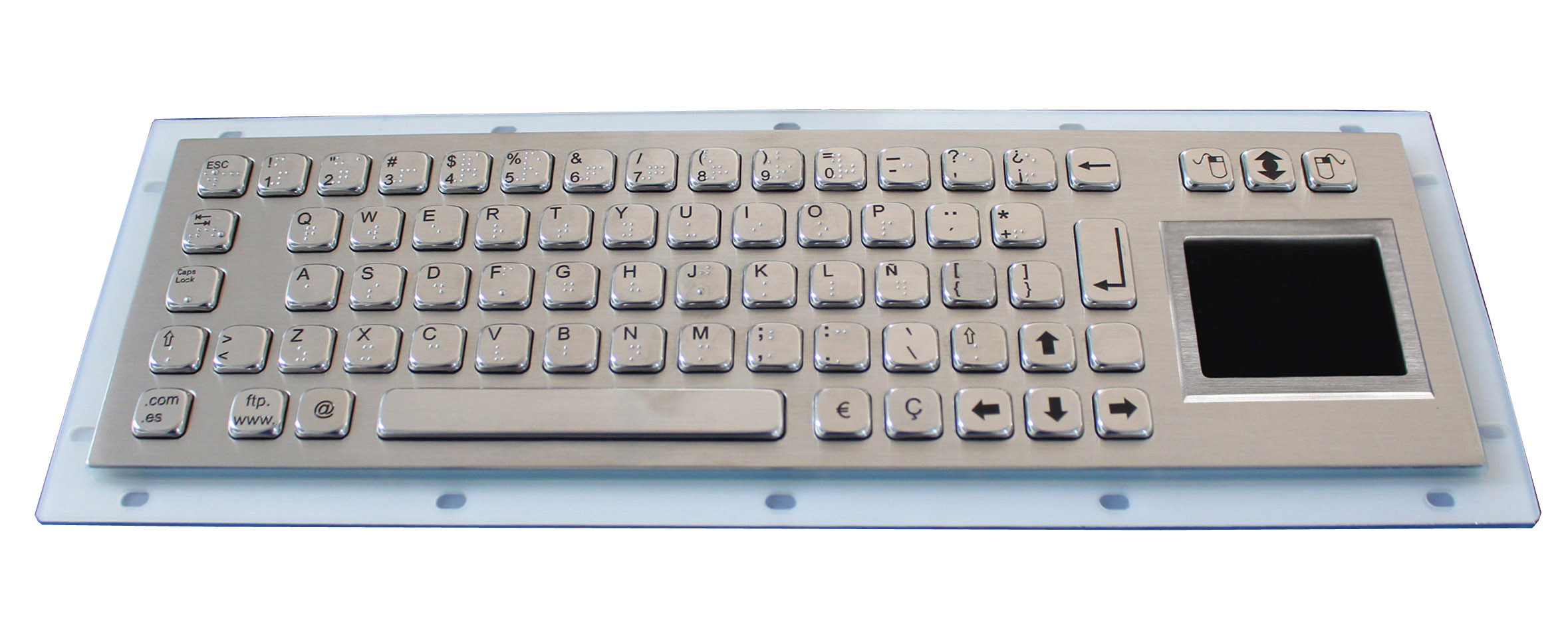 Buy cheap Stainless Steel Kiosk Braille Ip65 Keyboard With Touchpad , Customized Layout from wholesalers