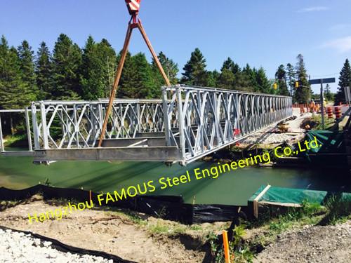 Buy cheap Army Portable Steel Bailey Bridge Painted Or Hot Dip Surface Treat Earthquake Heavy Snow Bearing from wholesalers