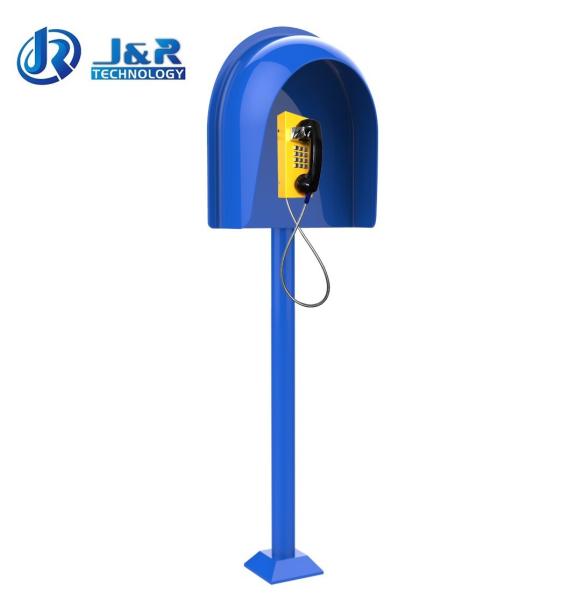 Buy cheap Column Mouting Acoustic Phone Booth Impact Resistant Acoustic Telephone Hood Pillar from wholesalers