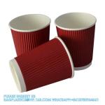 Christmas Disposable Coffee Cups 12 Oz Insulated Ripple Wall Cup With Lid, Xmas