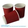 Buy cheap Christmas Disposable Coffee Cups 12 Oz Insulated Ripple Wall Cup With Lid, Xmas Disposable Coffee Espresso Cups from wholesalers