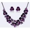 Buy cheap High-end European and American style drip rhinestone flower necklace jewelry sets from wholesalers