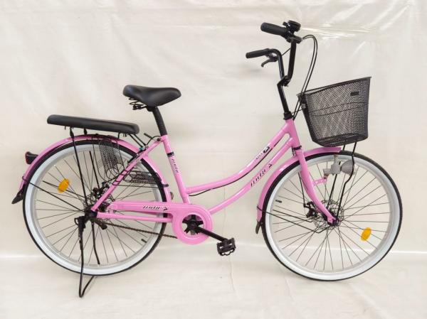 Buy cheap 24 inches City bicycle single speed city bike Disc brake with dynamo light from wholesalers