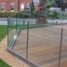 Buy cheap Curved Stairs Glass Railing Balcony Customized Safety Tempered Glass Railing Frameless Aluminum And Glass Railings For Decks from wholesalers