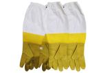 Yellow safety gloves for beekeeping With White Ventilated Wrist