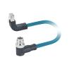Buy cheap Oem M12 Ethernet Cable X Code Right Angled Male Connector Pur Cat 6a 4px26awg from wholesalers