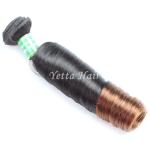 Dark Brown Unprocessed Peruvian Virgin Hair Weave / Two Tone Hair Extensions