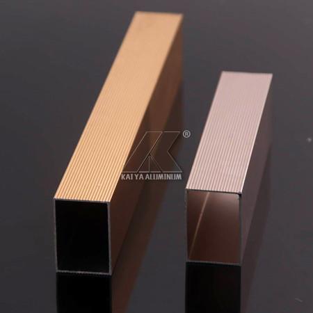 Buy cheap Rose Gold Extruded Alloy Aluminium Tube Profiles High Performance Gold Anodize from wholesalers