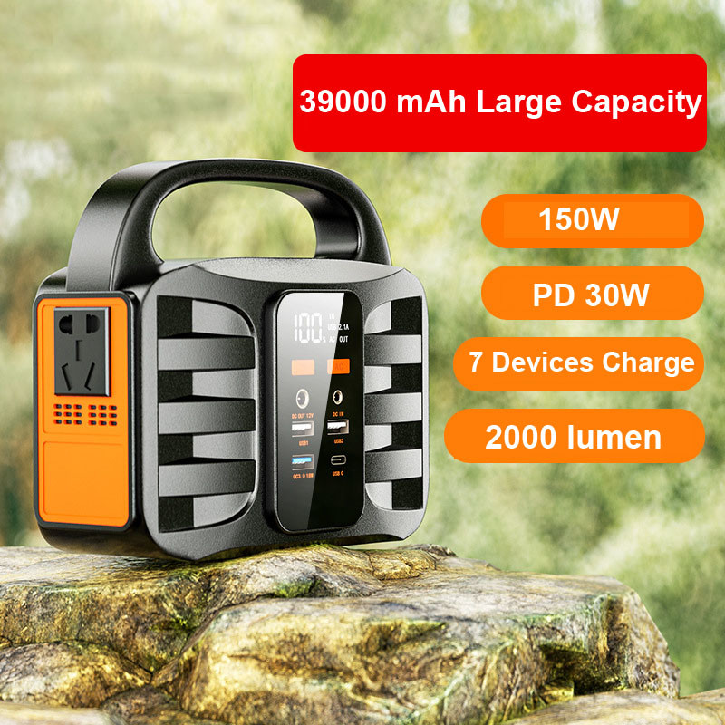 Outdoor Portable Power Charger Station 150W 39000mAh Camping Power Supply