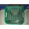 Buy cheap Castor Rolling Shopping Basket With Wheels , 4 Wheeled Plastic Shopping Baskets from wholesalers