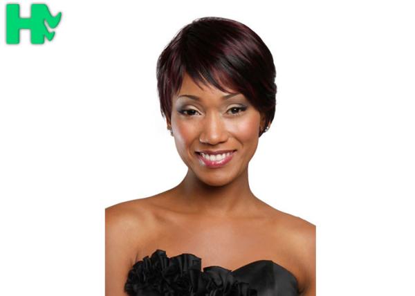 Buy cheap Heat Resistant Factory Direct Sell Synthetic African Woman Short Hair Wig from wholesalers