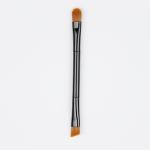 Cosmetic Two Sided Makeup Brush Plastic Handle Aluminum Ferrule
