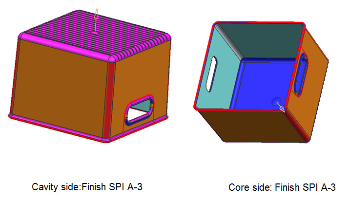 Two Size PET Resin Injection Moulded Components Clear Color High Polish Made by Steel Mold