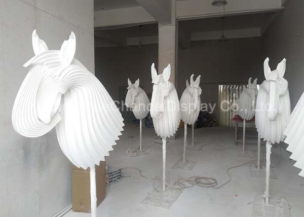 Origami Style Shop Window Decoratio Custom Life Size Fiberglass Horse Head