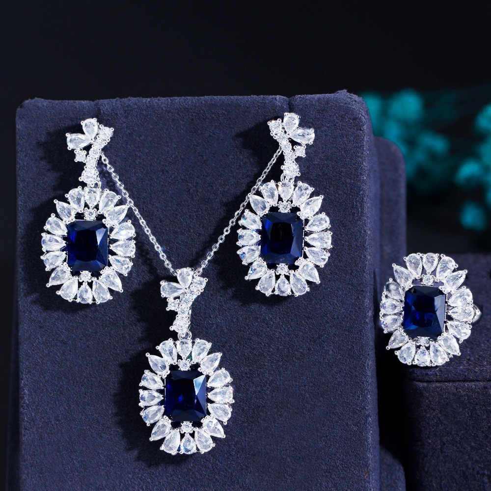 Fashion Women Wedding Necklaces Sets Vintage Collar Rhinestone Crystal Choker Necklaces & Pendants Jewelry Set