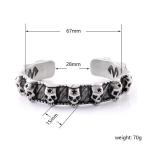 Retro skull bracelet for men, niche design, trendy and fashionable men's