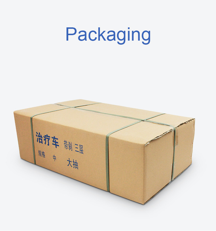 2 Layers 1 Drawer Hospital Stainless Steel Medical Instrument Trolley