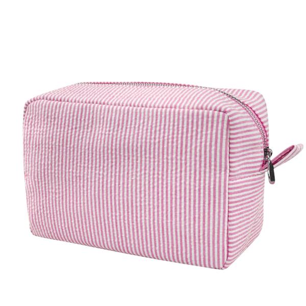 Buy cheap Toiletry Stripe Cosmetic Bag Durable Women Aesthetic Organizer Storage Pouch from wholesalers