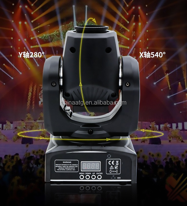 LED Moving Head Light AC100-240V 50-60Hz Input Voltage With 60W RGBW