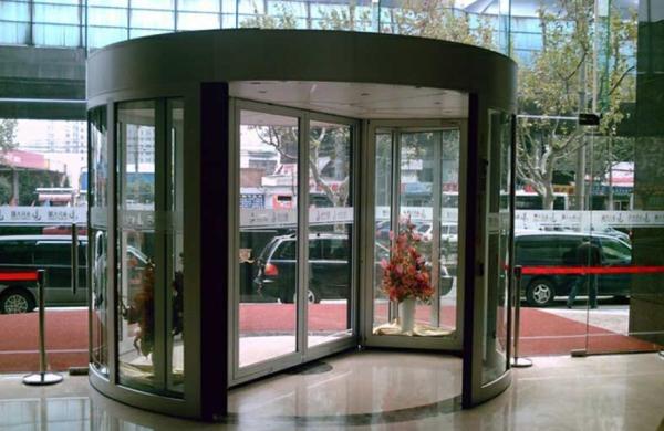 Buy cheap Aluminum alloy frame Tempered Glass Arc Automatic Door with show case from wholesalers