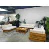 Buy cheap Solid Teak Wood Garden Sofa Set Outdoor Modular Lounge With High Rebound Sponge Cushion from wholesalers
