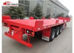 24/32/48/53/50 Foot Semi Truck Flatbed Trailer With Leaf Spring Suspension