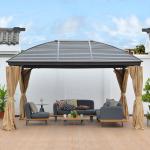 Buy cheap Metal Roof Gazebo Aluminum Frame Galvanized Steel Double Roof from wholesalers