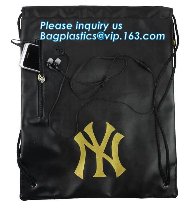 Soft Best Selling Pu Leather Drawstring Bag,PU Leather Earphone Headphone Drawstring Pouch Bag, Bagease, Bagplastics