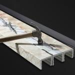 Frameless Glass Portable Shower Cabin 304 Stainsteel Steel Material