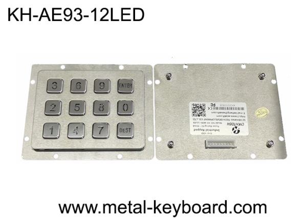 Buy cheap SS PS2 3x4 Matrix Waterproof Metal Keypad 12 Keys Backlit Panel Mount from wholesalers