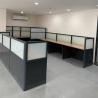 Buy cheap Black Office Desk Workstation With Office Privacy Screen Partition from wholesalers