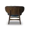 Buy cheap Artistic Dalma Tufted Back Chair , Wood Curved Lounge Chair Rust Treatment Steel from wholesalers