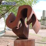 Outdoor Garden Metal Art Alien Geometry Weather Resistant Steel Sculpture