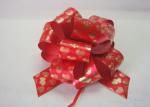 Christmas Gift Stripes , Swirls Pom Pom Bow , 5" Wide wired ribbon bows 120U