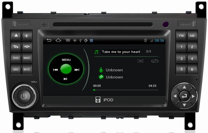 Ouchuangbo Car GPS Navi EQ DVD Player Android 4.0 Mercedes Benz C Class W203 2004-2007 Auto Radio S150 System OCB-093C