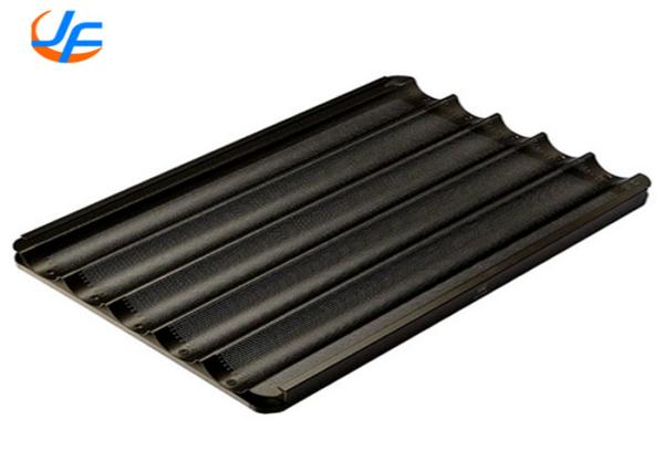 Buy cheap RK Bakeware China Foodservice Chicago Metallic 5 Loaf Glazed Uni Lock NSF Aluminium Baguette Baking Trays from wholesalers