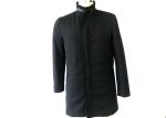 Black Plastic Zip Through Mens Medium Trench Coat / Cavalry Twill Coat TW85490