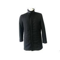 Buy cheap Black Plastic Zip Through Mens Medium Trench Coat / Cavalry Twill Coat TW85490 product