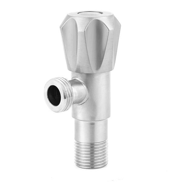 Buy cheap 1/2x1/2 SS201 Brushed Angle Valve With Metal Handle Hydronic Heating from wholesalers
