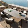 Buy cheap Rattan Outdoor Wicker Dining Chairs With Arms Waterproof Patio Rope Woven 200cm from wholesalers