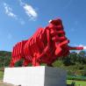 Buy cheap Large Outdoor Spray Painted Steel Cow Metal Sculpture For Decoration By Highway from wholesalers