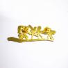 Buy cheap Polished Gold Color Metal Die Cast Letter Lapel Pin Badges With Butterfly Clutches from wholesalers