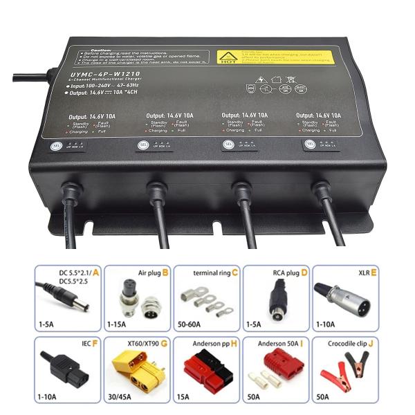 Buy cheap Waterproof Smart Electric Scooter Automatic 12V 10A 4-bank Lithium Battery Charger from wholesalers