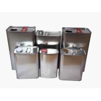 Buy cheap 4L Square Tin Cans Empty Tin Containers With Metal Cover Handle product