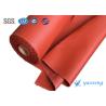 Buy cheap Red Welding Curtain Silicone Coated Glass Cloth Fireproof And Waterproof from wholesalers